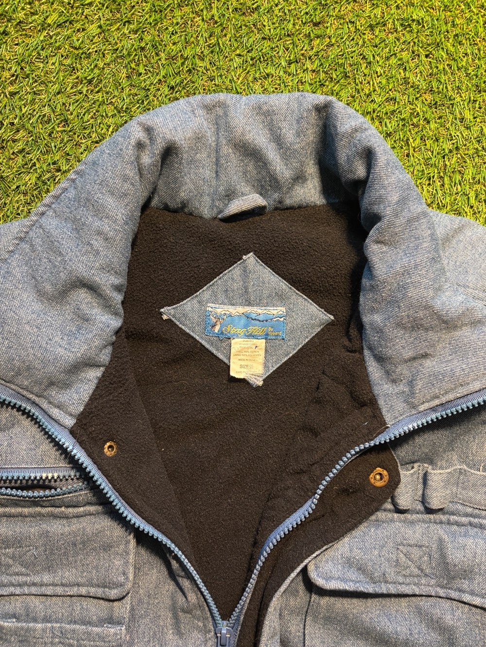 90s stag hill denim vest